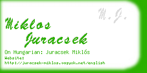 miklos juracsek business card