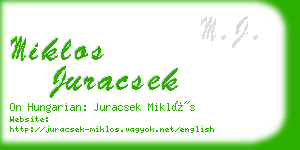 miklos juracsek business card